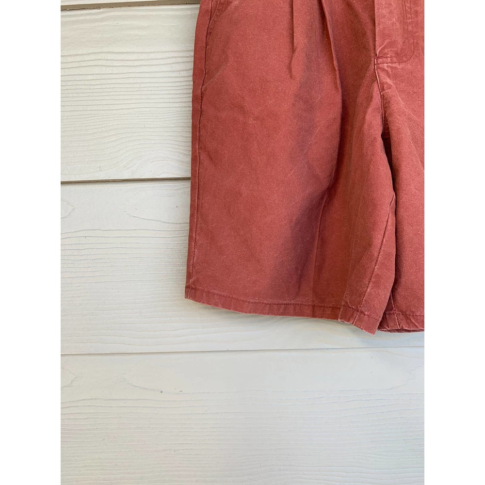 Vintage High Waisted Safari Shorts Brick Red 4 - Picture 4 of 8